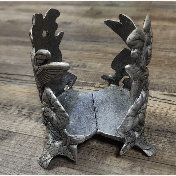 Carson Pewter 1995 Hummingbird jar candle holder beautiful condition - Picture 3 of 10